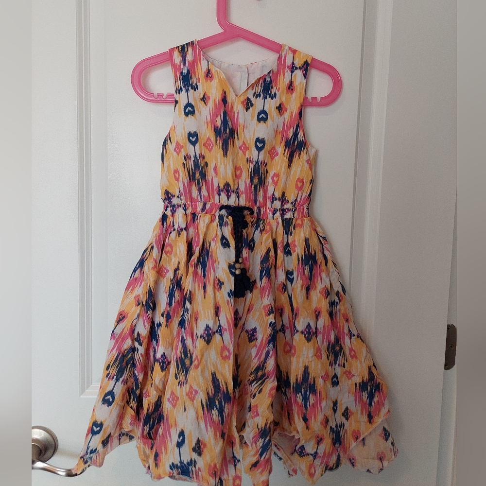 Artisan Colorful Patterned Garment Kids Girls Dress Size 6